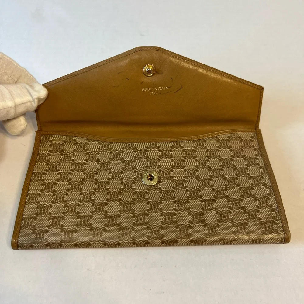 CELINE Macadam Long Wallet Canvas and Leather‎